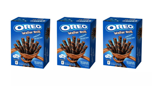 Oreo Chocolate Wafer Roll, 54g Each - Pack of 3 - Crunchy Chocolatey Goodness!