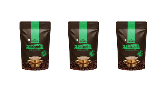 Continental Malgudi Filter Coffee 500g Pouch | 60% Coffee 40% Chicory Pack of 3