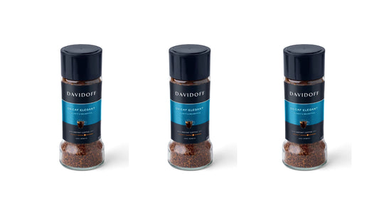 Davidoff Decaf Elegant Instant Coffee 6/12 Intensity 100% Arabica 100g Pack of 3