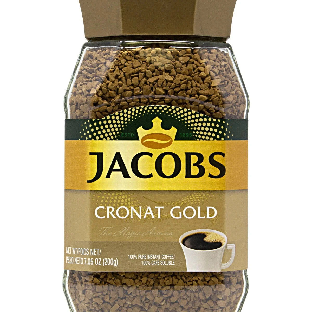 Jacobs Cronat Gold Coffee (200g) - German Caffeine Kick - Perfect Iced or Hot!
