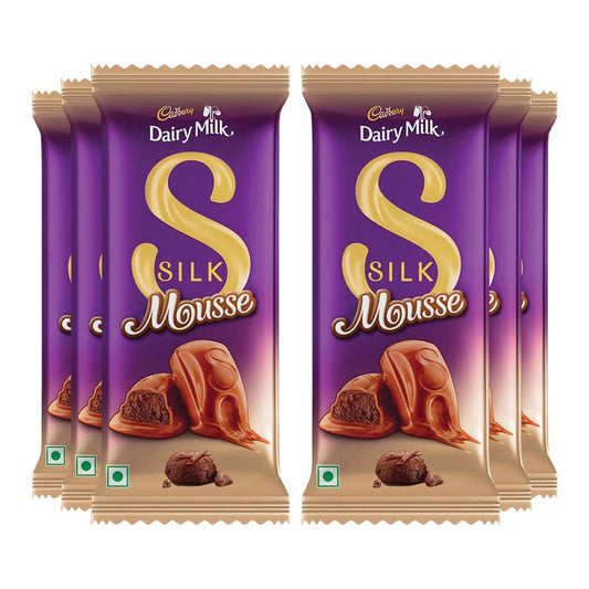 Cadbury Dairy Milk Silk Mousse Creamy & Rich Chocolate Bars, 50g (Pack of 6)