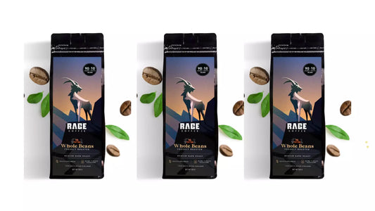RAGE COFFEE Whole Freshly Roasted Beans Packet 500g | Medium Dark - Pack of 3