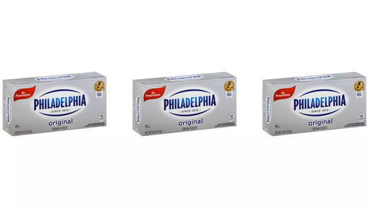 Kraft Philadelphia Original Cream Cheese 226g Pack of 3 - No Preservatives!