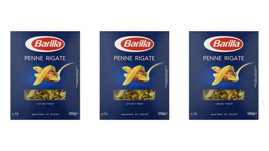Barilla Pasta Penne Rigate Durum Wheat, 500g, Italy - Pack of 3