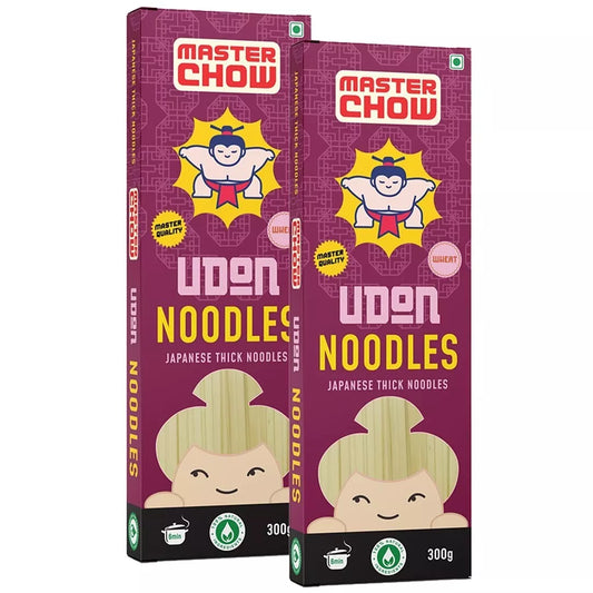 MasterChow Healthy Wheat Udon Noodles 300g - Pack of 2 | 100% Whole Wheat!