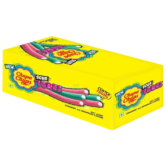 Chupa Chups Long Tubes, Strawberry and Watermelon flovour, soft candy - 640g Box