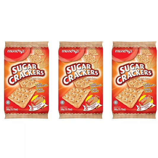 Munchy's Sugar Cracker, 300g - Pack of 3 - Travel-Friendly Packs Inside!