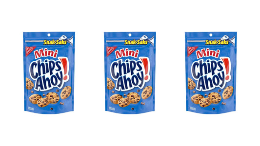 Nabisco Snack Sak Mini Chips Ahoy, 226g - Pack of 3 - Crumbliciously Delicious!