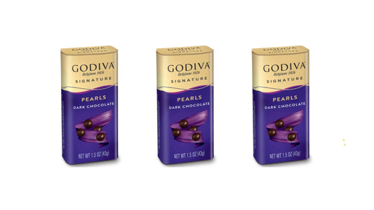 Godiva Dark Chocolate Pearls 43g Tin - pack of 3 - Creamy Belgium Delicacy!