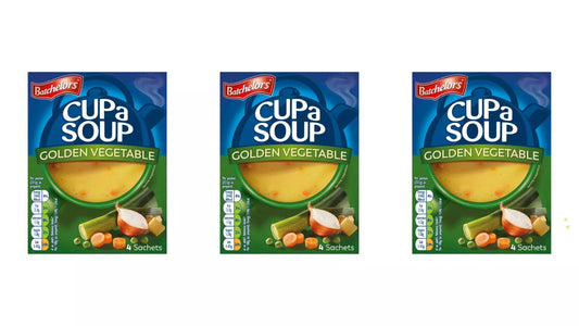 Batchelor's Cup a Soup 4 Sachets - Golden veg - Pack of 3 - No Preservatives