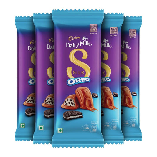 Cadbury Dairy Milk Silk Oreo Chocolate Bar, 60 G (Pack Of 5) - Indian Delicacy!