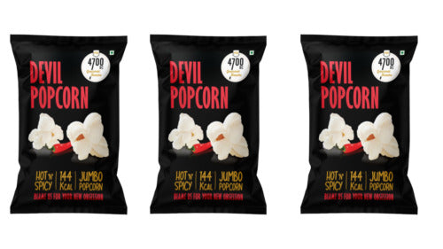 4700BC Devil Jumbo Popcorn Pack - 50g - Pack of 3 - GMO Free | Veg | Gluten Free