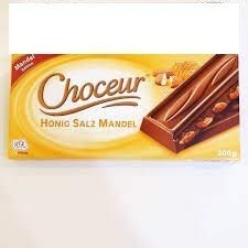 Choceur Honig Salz Mandel (Honey Salt Almond) Chocolate Bar, 200g - Honey salt almond delight