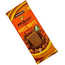 Mr. Beast Bar Deez Nutz Milk Chocolate With Peanut Butter & Milk Net Wt 2.1Oz 60 Grams - "Deez Nutz Delight!"