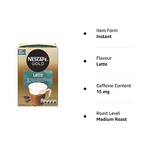 Nescafe Gold Latte, 156 g (45444) - "Latte Gold - Indulgent Coffee in Every Sip!"