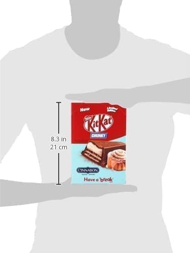 Nestle KitKat Chunky Cinnabon 41.5g Pack Of 5 - "KitKat Chunky Cinnabon - Pack of 5, 41.5g Each of Cinnamon Delight!"