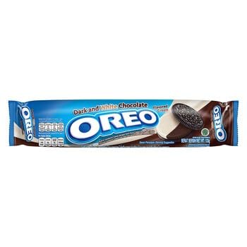 Oreo Dark & White Chocolate 130g - Indulgent Biscuits with a Blend of Rich Dark and Creamy White Chocolate Layers - "Dark and white chocolate indulgence!"