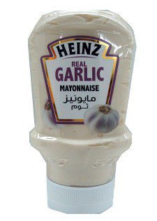 Heinz Mayonnaise, Real Garlic, 390g - Creamy mayonnaise with real garlic.