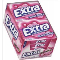 Extra Gum - Classic Bubble Chewing Gum, 15 Sticks Each Pack of 10 - Classic bubble burst!