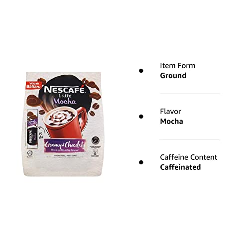 Nescafe Latte Mocha Coffee, 31g (Pack Of 15) - "Latte Mocha Magic - Pack of 15 for Mocha Lovers!"