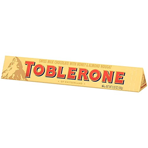 Toblerone of Switzerland Milk Chocolate with Honey and Almond Nougat- 8 Pack Pouch, 8 X 100 g