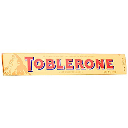 Toblerone of Switzerland Milk Chocolate with Honey and Almond Nougat, 3.53 oz / 100 g, 6 Pack