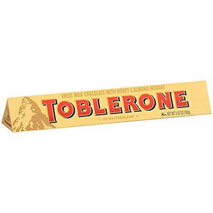 Toblerone of Switzerland Milk Chocolate with Honey and Almond Nougat- 8 Pack Pouch, 8 X 100 g