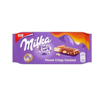 Milka Peanut Crispy Caramel 90g - "Peanut Caramel Crunch!"