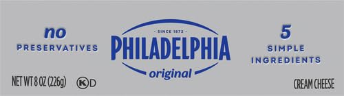 Philadelphia Kraft Original Cream Cheese, Silver & Dark Blue, 226 - "Cream Cheese Delight!"