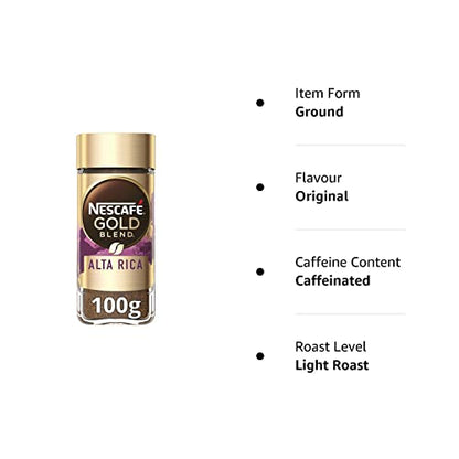 Nescafe Gold Alta Rica Instant Ground Coffee Jar, 100 G - "Gold Alta Rica Coffee!"