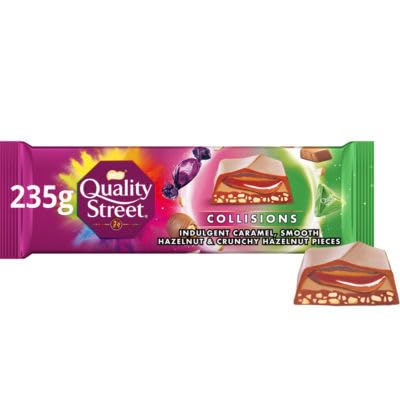 Nestle Quality Street Collisions Block 235g - "Quality Street Collisions - 235g of Exciting Chocolate Blends!"