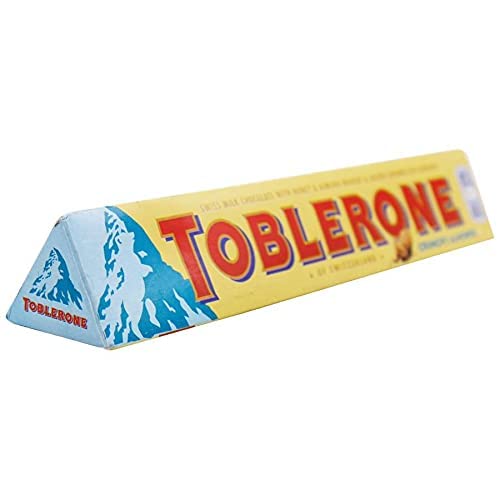 Toblerone of Switzerland Swiss Milk Chocolate with Crunchy Almonds, 4 Pack Pouch, 4 x 100 g