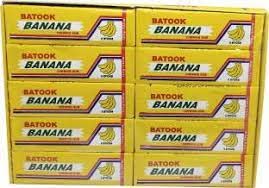 Batook 5 Sticks Banana Chewing Gum 20 X 12.5g - Pack of 1, 250g - Banana burst in every chew