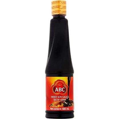 ABC Sweet Soy Sauce, Kecap Manis, 2 x 600ml - Sweet and Savory Perfection!