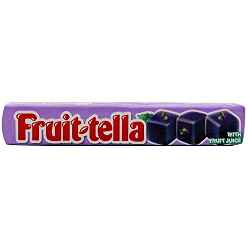 Fruit-Tella Blackcurrant, 6 x 36 g - Blackcurrant-flavored chewy candy! Enjoy the rich and tangy taste of blackcurrant in every chewy bite!