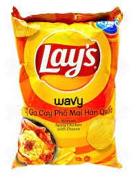 Lay's Potato Chips Korean Spicy Chicken With Cheese - "Spicy Chicken Crunch!"