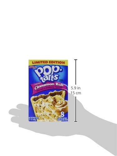 Pop Tarts Frosted Cinnamon Roll Pack of 4 Pouch, 4 x 400 g - "Cinnamon roll bliss!"