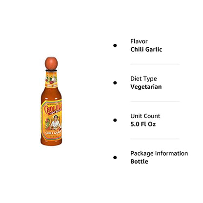 Cholula® Chili Garlic Hot Sauce, 5 fl oz ℮ 148 ml ℮ 148 g - Chili garlic hot sauce