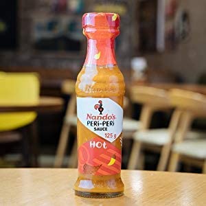 Nando's Peri Peri Chilli Sauce - Hot, 250g, Pack of 2, Product of The Netherlands - "Hot Peri Peri Twin Pack!"