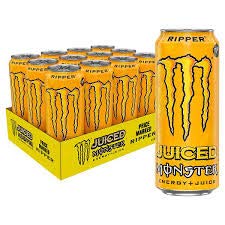 Monster Energy Ripper Juiced Drink , (Pack of 12 Cans X 500ml Each) - "Ripper Juice Surge!"