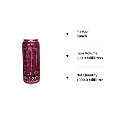 Monster Punch Mixxd Energy Drink Can 500 Ml, Vegetarian - "Mixxd Punch Joy!"