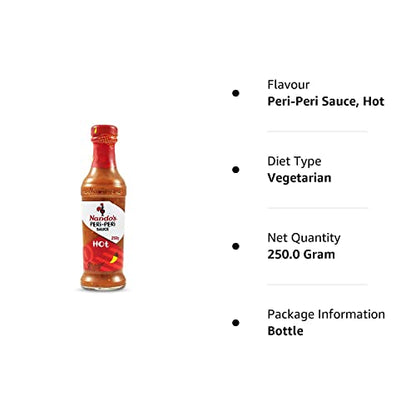 Nando's Peri Peri Chilli Sauce - Hot, 250g, Product of The Netherlands - "Hot Peri Peri Heat!"