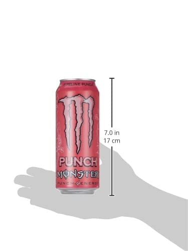 Monster Pipeline Punch Carbonated Energy Drink With A Refreshing Punch Flavor, Orange And Guava 500ml (Pack Of 12) - "Pipeline Punch Delight!"