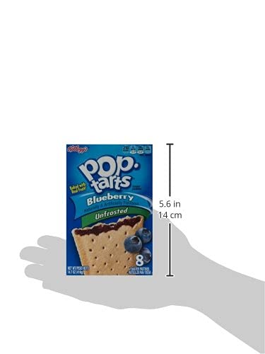 Pop Tarts Unfrosted Blueberry Pack of 4 Pouch, 4 x 416 g - "Four-pack of unfrosted blueberry!"