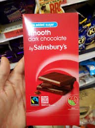 Sainsbury's Dark Chocolate No Added Sugar Bar, 100g