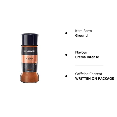 Davidoff Crema Intense Ground Coffee 100% Arabica, Bottle, 3.17 Oz, 90 g - Intense indulgence!