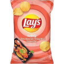 Lay's Wavy Vị Tôm Hùm Xốt Trứng Muối Hoàng Kim 90g - "Golden Lobster Egg Sauce!"