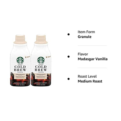 Starbucks Cold Brew Concentrate, 32 Fl Oz (Madagascar Vanilla)