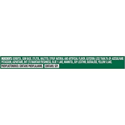 Trident Sugar Free Chewing Gum Spearmint, 14 Sticks, 26 g