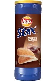 Lay's STAX, Mesquite BBQ, 155.9g - "Smoky BBQ Crunch!"